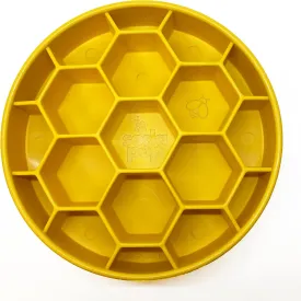 SodaPup Honeycomb Enrichment Bowl  Durable Slow Feeder Bowl Made in USA from Non-Toxic, Pet-Safe, Food Safe Material for Mental Stimulation, Slowing Down Eating, Healthy Digestion, & More