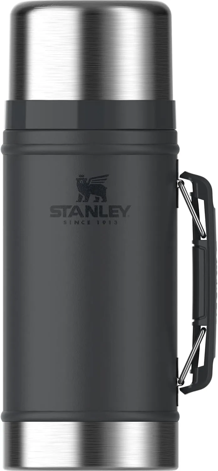 STANLEY Vacuum Insulated Large Food Jar, 18/8 Stainless Steel Food Jar for Cold and Hot Food, Soup Thermos with Leak Proof Lid Doubles as Cup, Wide Mouth Food Thermos