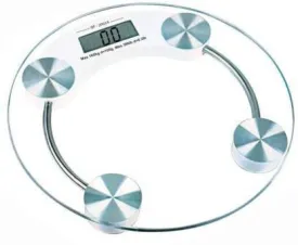 Thick Tempered Glass Electronic Digital Personal Bathroom Health Body Weight Weighing Scale (Transparent)