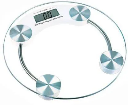 Thick Tempered Glass Electronic Digital Personal Bathroom Health Body Weight Weighing Scale (Transparent)