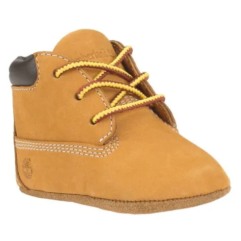 Timberland Infant Crib Wheat Leather Booties and Knit Hat Set