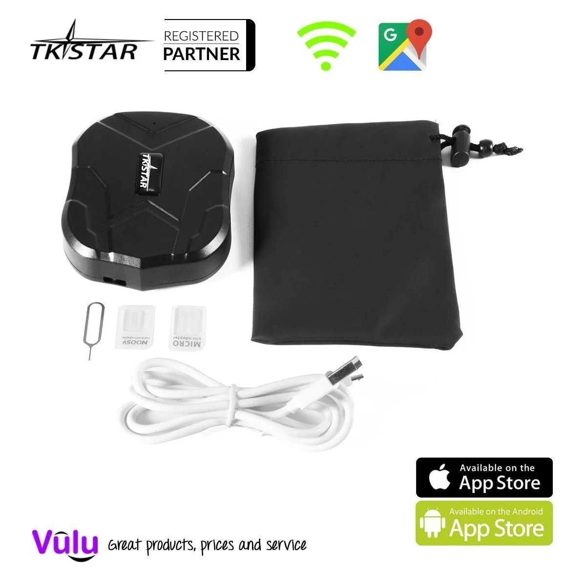 TKSTAR Mini Waterproof Tracking Device with Powerful Magnet Long Standby GPS Tracker Locator for Kids Seniors Pets Cars PS110