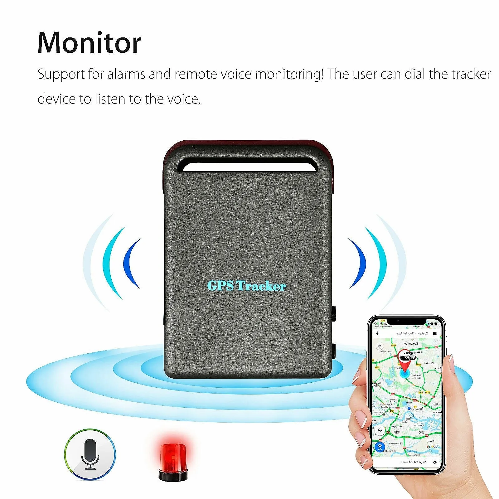 Upgraded Magnetic GPS Real Time Tracker with SOS Button