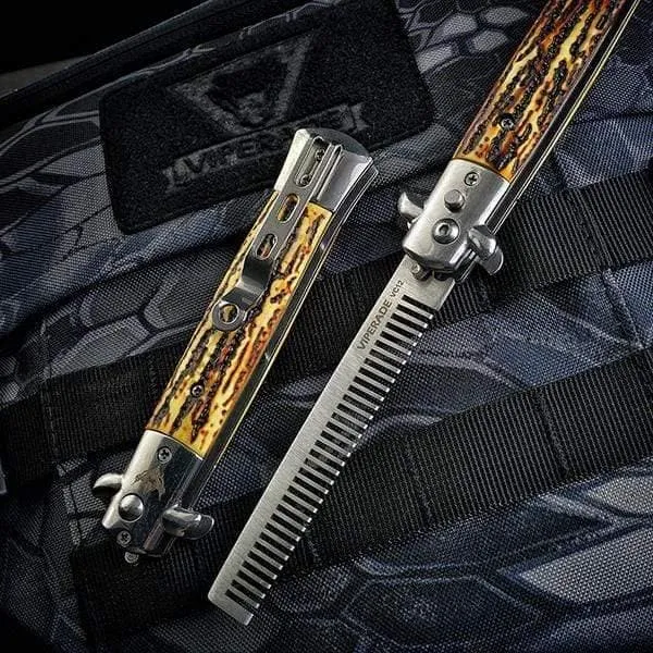 VC12 Italian Style Button Quick-open Comb