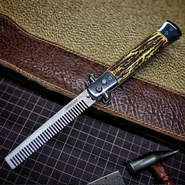 VC12 Italian Style Button Quick-open Comb