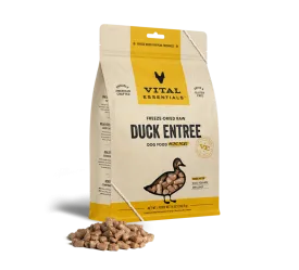 VITAL ESSENTIALS Duck Mini Nibs Grain Free Freeze Dried Raw Dog Food, 14 Oz