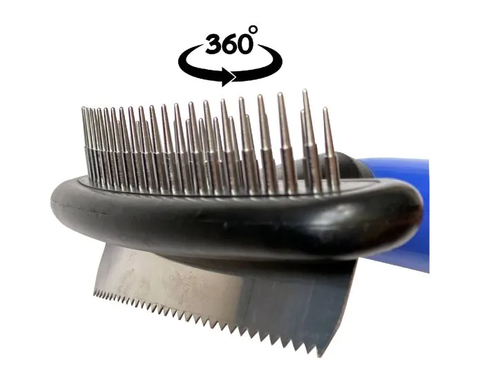 Wahl Double Row Rake/Shedding Blade Combo Brush Dog