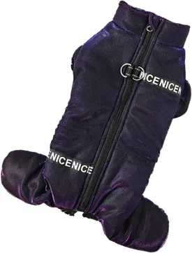 Winter Puppy Sweater for Dogs Winter Fleece Lined Dog Coat with Harness Warm Dogs Puffer Jacket Vest for Cold Weather Pet Onesie with Feet