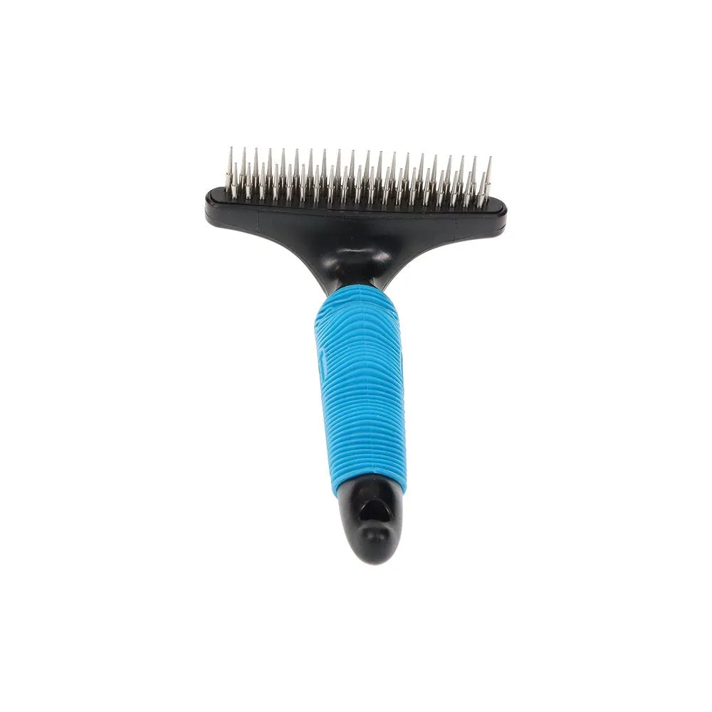 ZeeZ Comfort Double Row Rotating Teeth Undercoat Rake - 39 Teeth (Long Pins)
