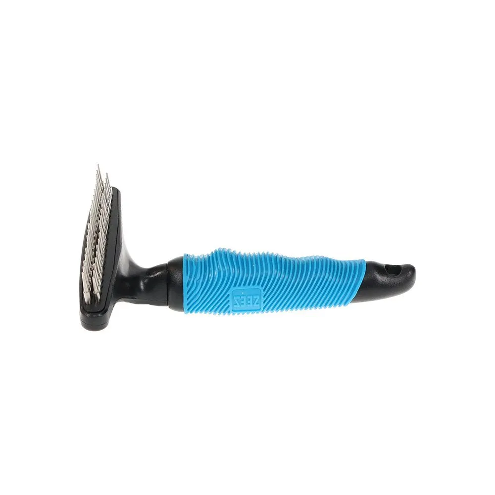 ZeeZ Comfort Double Row Rotating Teeth Undercoat Rake - 39 Teeth (Long Pins)
