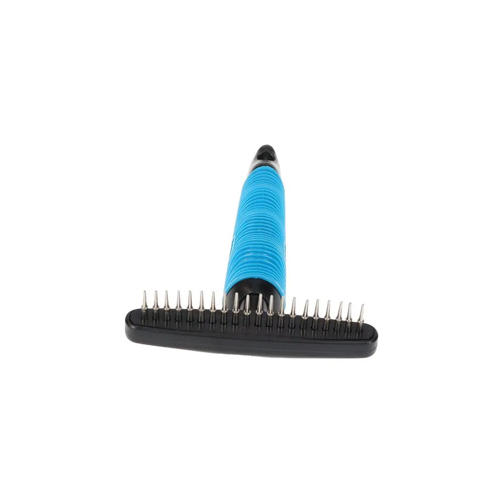 ZeeZ Comfort Single Row Rotating Teeth Undercoat Rake - 20 Teeth (Long Pins)