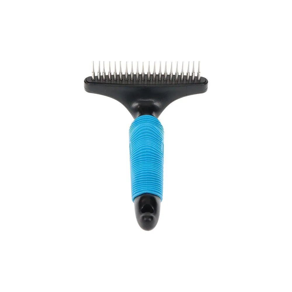 ZeeZ Comfort Single Row Rotating Teeth Undercoat Rake - 20 Teeth (Long Pins)