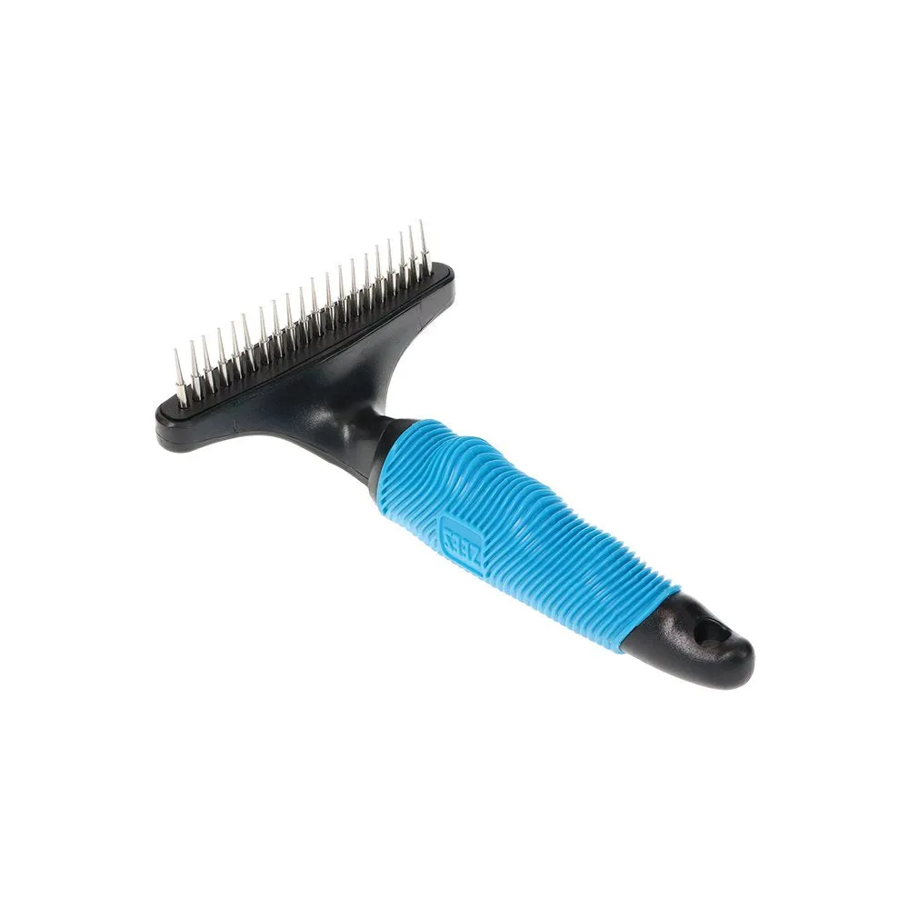 ZeeZ Comfort Single Row Rotating Teeth Undercoat Rake - 20 Teeth (Long Pins)