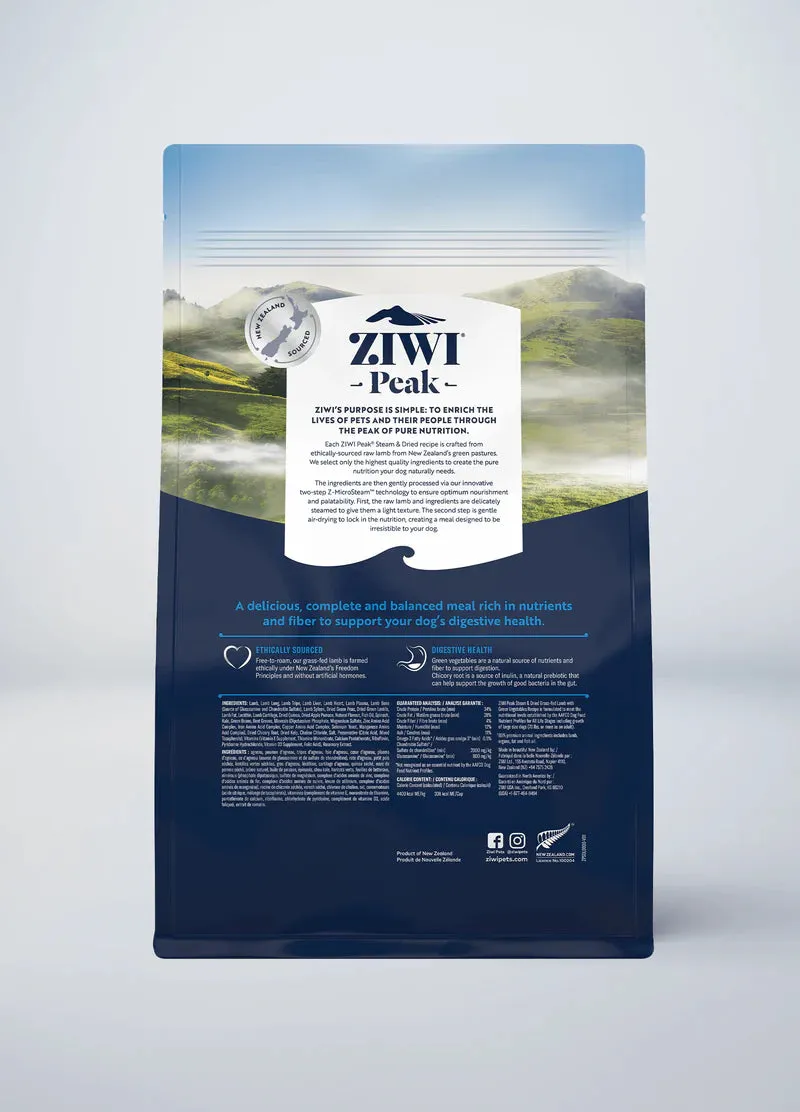 Ziwi Peak Steam & Dried Lamb with Green Vegetables Recipe